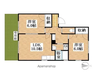 ドミール宮西Ⅱ【1階】の間取り