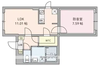 ラシクラス野方【5階】の間取り