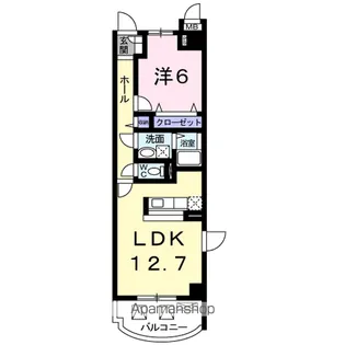 ハイエスト ディーマー【1階】の間取り