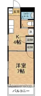 ヴィレッジ1【4-F号室】の間取り