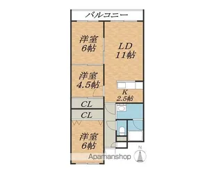 TWICE FLOWER【3階】の間取り