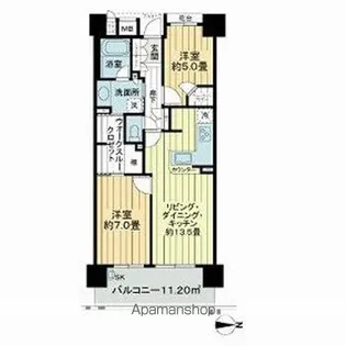 川崎サイトシティ4番館【6階】の間取り