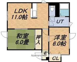 リバティーベル【1階】の間取り
