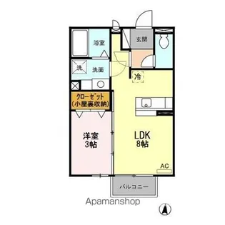 ALICE GARDEN NAKAJIMA AB【2階】の間取り