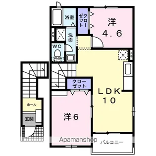 ブリッサ桜岡A【2階】の間取り