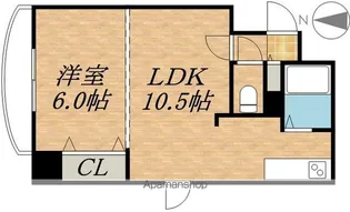 コトン大通中央【5階】の間取り