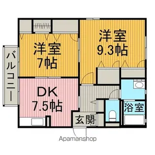 ドミールサガミⅢ【2階】の間取り