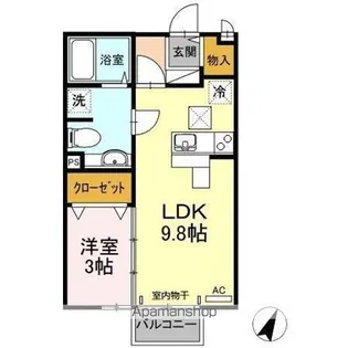 サンハイツ・エヌ【1階】の間取り