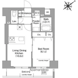 HF押上レジデンス【3階】の間取り