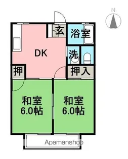 サンシティーシャトーB棟【102号室】の間取り