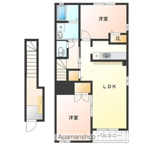 ミッテフリーデⅢ【202号室】の間取り