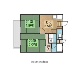 植栄ハイツ【2階】の間取り