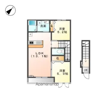 クロシェット【2階】の間取り