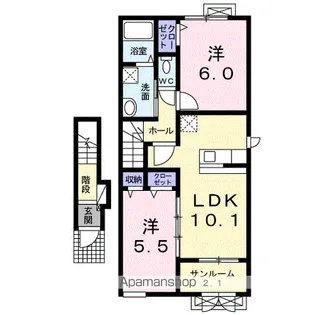 リバーサイド・ルミネⅡ【2階】の間取り