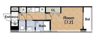 プランドール北浜【13階】の間取り
