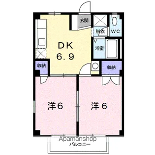 ファミールひまわり B【1階】の間取り