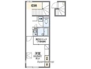 レオパレス仙港B【205号室】の間取り