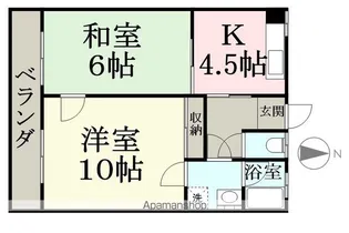 ナカニホンビル【401号室】の間取り
