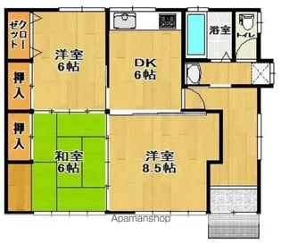 福島県郡山市芳賀3丁目【一戸建】の間取り