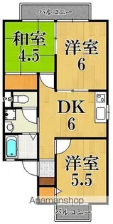 レタンドゥールA棟【1階】の間取り