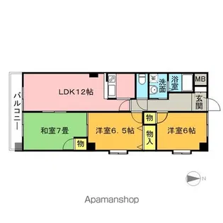 カーサ長良パーク【4階】の間取り