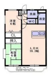 プチシャンス【3階】の間取り