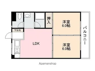 カーサクレスト【205号室】の間取り