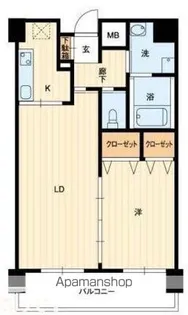 アルファレガロ栗林【2階】の間取り