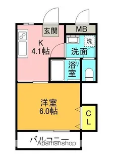 シャルマン香里【1階】の間取り