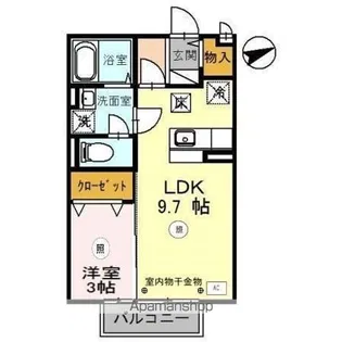 KNKS アダージョ【1階】の間取り