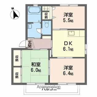 バリュージュM・T A棟【2階】の間取り