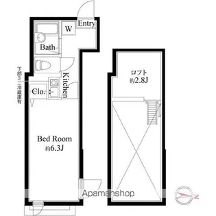 新子安ヒルズ【3階】の間取り