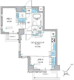 ルフォンプログレ中野富士見町【2階】の間取り