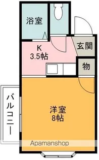 ハイツ紫【201号室】の間取り