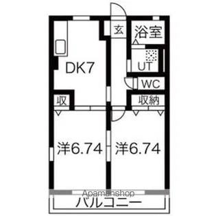 ローレルコートA【2階】の間取り