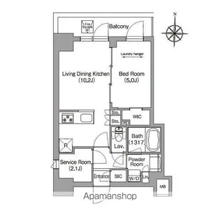 コンフォリア本所吾妻橋Ⅱ【4階】の間取り