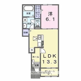 ラピス レジデンス【1階】の間取り