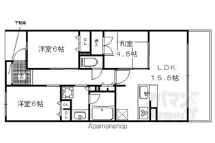 イニシア京都一条寺【512号室】の間取り