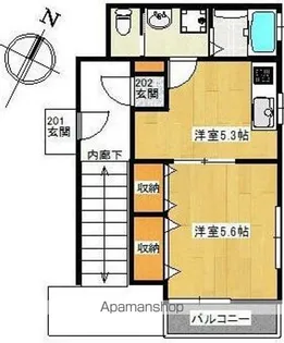 PEAK HILLS1【2階】の間取り