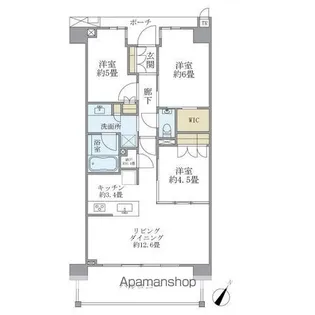 BRILLIA仙川THERESIDENCE【2階】の間取り