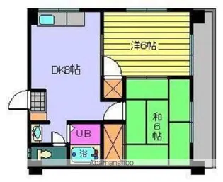 ハイツ南松山【501号室】の間取り