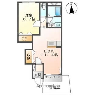 フォレスト【1階】の間取り