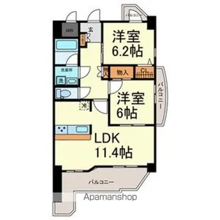ラ・マルゲリータ【2階】の間取り
