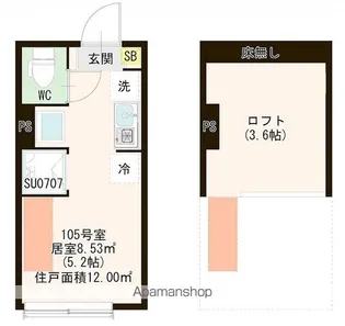 ハーモニーテラス板橋宮本町【105号室号室】の間取り