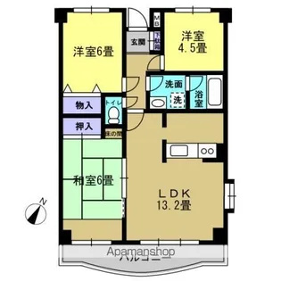 クレール美堀【1階】の間取り