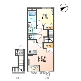 荒町アパート【203号室】の間取り
