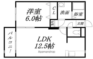 コンフォートパレス花園【4階】の間取り