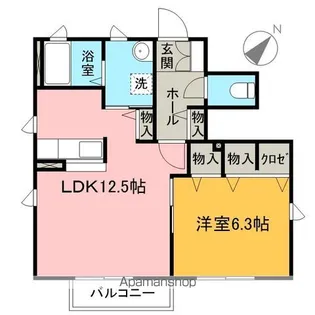 シャーメゾン入間【101号室】の間取り