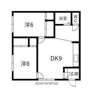 第一坂下マンション【2階左号室】の間取り