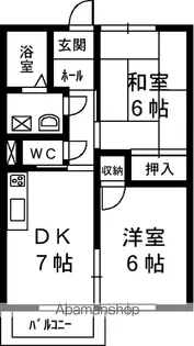 シティコーポイイダ【1階】の間取り